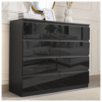 HTI-Living Hochglanz Schwarz Sideboard Kenji 8 Schubladen HTI-Living Hochglanz Schwarz Sideboard Kenji 8 Schubladen