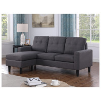HTI-Living Reva Grau Polstercouch mit variabler Ottomane HTI-Living Reva Grau Polstercouch mit variabler Ottomane