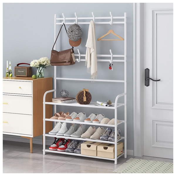 HTI-Living platzsparend, modern und praktisch Multifunktionale Garderobe mit Schuhregal