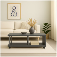 HTI-Living Betongrau Breite 110 cm Couchtisch mit Ablagefach und Rollen HTI-Living Betongrau Breite 110 cm Couchtisch mit Ablagefach und Rollen