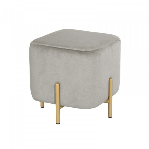 HTI-Living Dixon Grau Dekorativer Polsterhocker Ø 32 cm