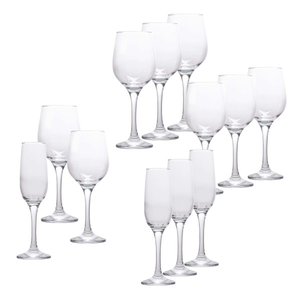 Alpina Wein-/Champagnerglas-Set 12 teilig