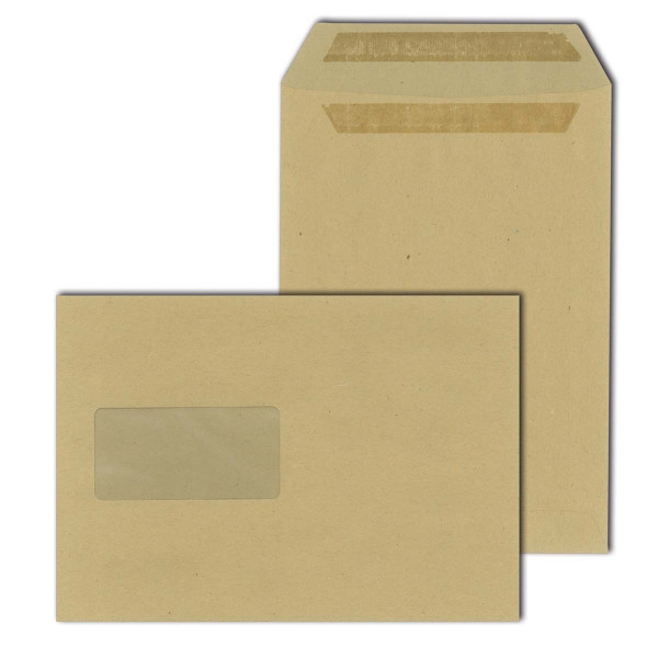 Versandtaschen DIN C5 selbstklebend natron braun