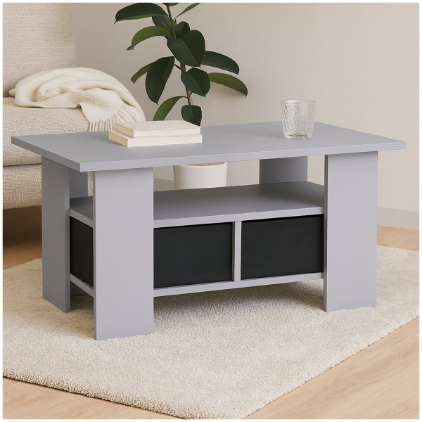 HTI-Living mit Ablagefach Moderner Couchtisch in Betonoptik