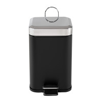 HTI-Living Jannik 3 Liter Schwarz Silber Treteimer eckig HTI-Living Jannik 3 Liter Schwarz Silber Treteimer eckig