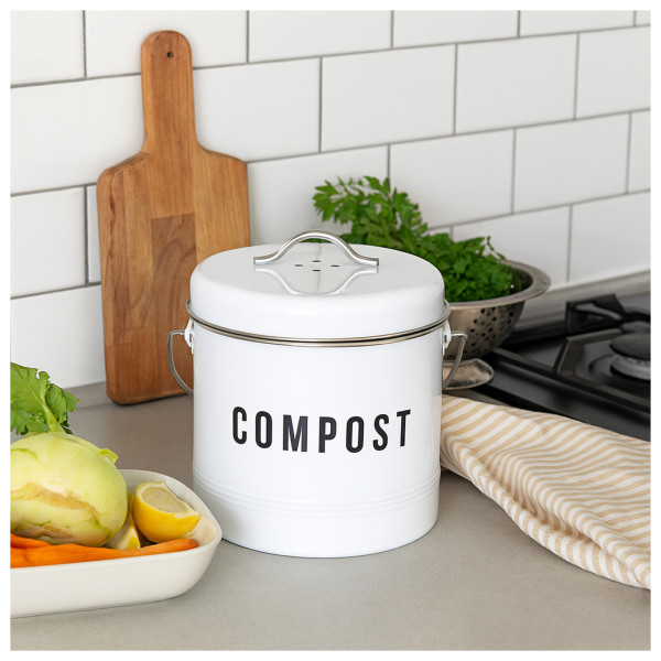 Neuetischkultur Landhaus Biomülleimer mit Aktivkohlefilter