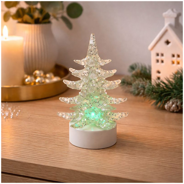 leuchtender Weihnachtsbaum 6,5 x 10 cm
