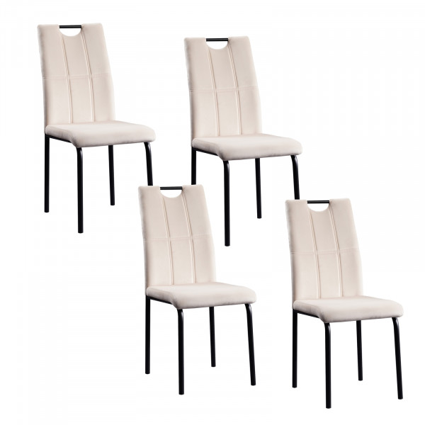 HTI-Living Denton Velvet Creme Stuhl