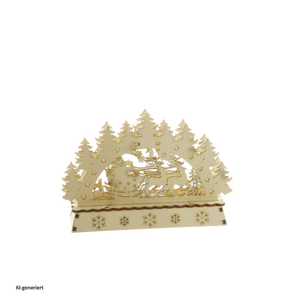 LED Schwibbogen "Schlitten", ca. 10 cm