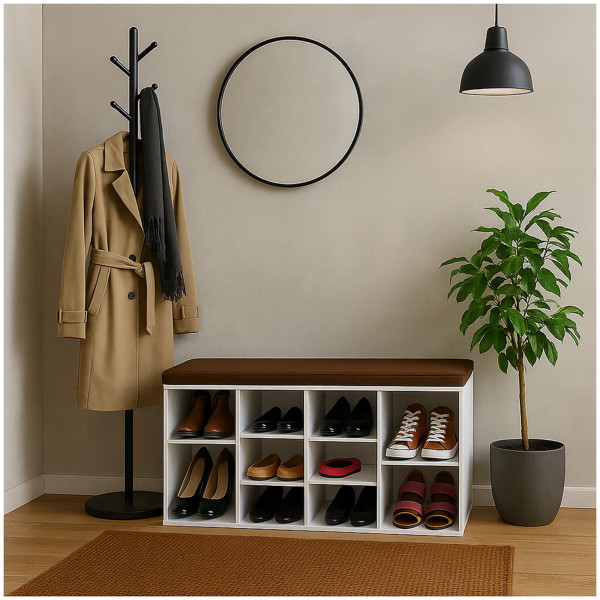 HTI-Living inkl. Sitzkissen Garderobenbank mit 10 Fächern