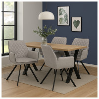 HTI-Living Tumalo Grau 2er-Set Esszimmerstuhl HTI-Living Tumalo Grau 2er-Set Esszimmerstuhl