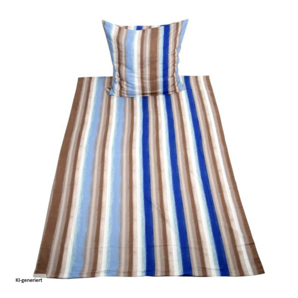 AllSeasons \nBettwäsche 2tlg. Beige, blau, weiß