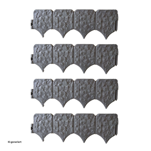 Beetumrandung Nessa, Stone, 20-teilig, grau