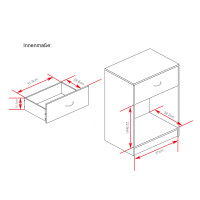 Vorschau: HTI-Living Nina Beton Weiß Nachtschrank mit 1 Schublade 2er-Set Vorschau: HTI-Living Nina Beton Weiß Nachtschrank mit 1 Schublade 2er-Set