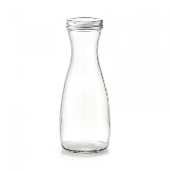 ZELLER Present mit Metalldeckel 1000 ml Glaskaraffe