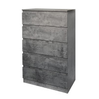 HTI-Living Thekla Beton Kommode mit 5 grifflosen Schubladen HTI-Living Thekla Beton Kommode mit 5 grifflosen Schubladen