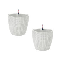 HTI-Living Nessa Weiß Blumentopf Hydro Ø 27 cm 2er Set HTI-Living Nessa Weiß Blumentopf Hydro Ø 27 cm 2er Set