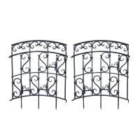 HTI-Living Nessa Schwarz 2er-Set Rankgitter mit Ornamenten HTI-Living Nessa Schwarz 2er-Set Rankgitter mit Ornamenten