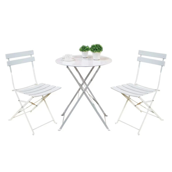 HTI-Living Cavo Weiß Bistroset 3-teilig