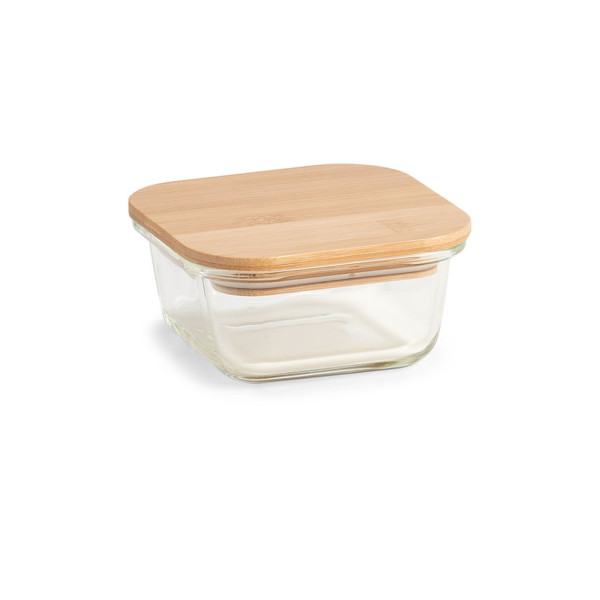ZELLER Present mit Holzdeckel Vorratsglas, eckig