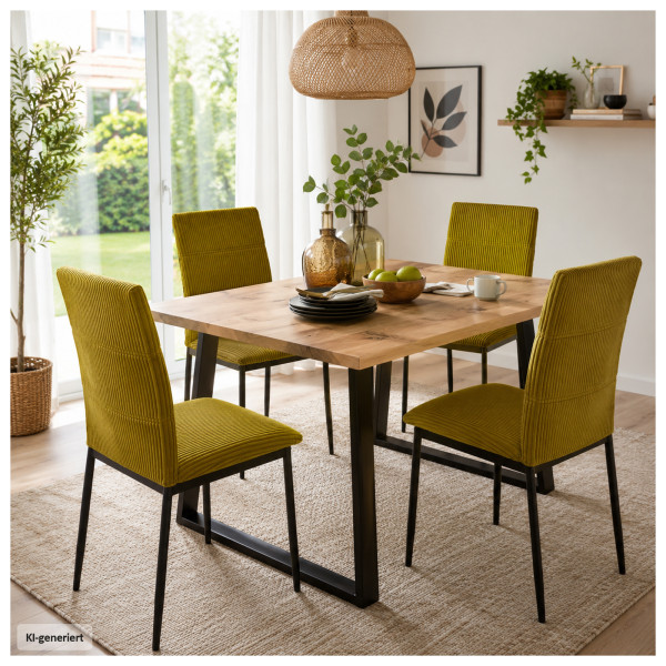 Stuhl Finn gelb cord
