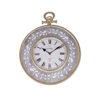 Formano 38 cm Wanduhr grau antik mit Ranke Formano 38 cm Wanduhr grau antik mit Ranke