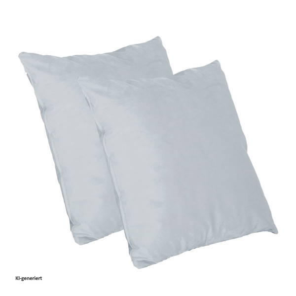 Kissen Nathalie Unifarben Zartblau 2er-Set