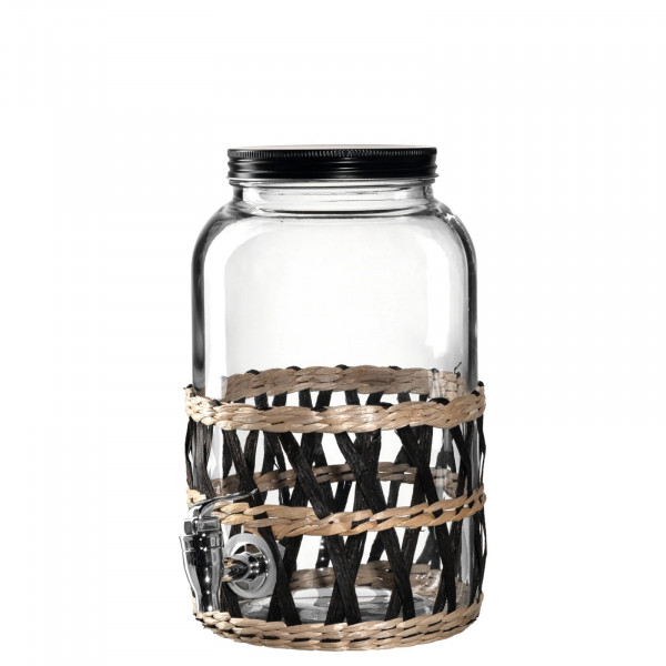 Leonardo GARDA Getränkespender 3,4 Liter mit Geflecht