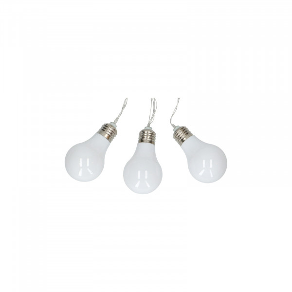 EDCO 10x Glühlampenform Deko-Lichterkette, warmweiss