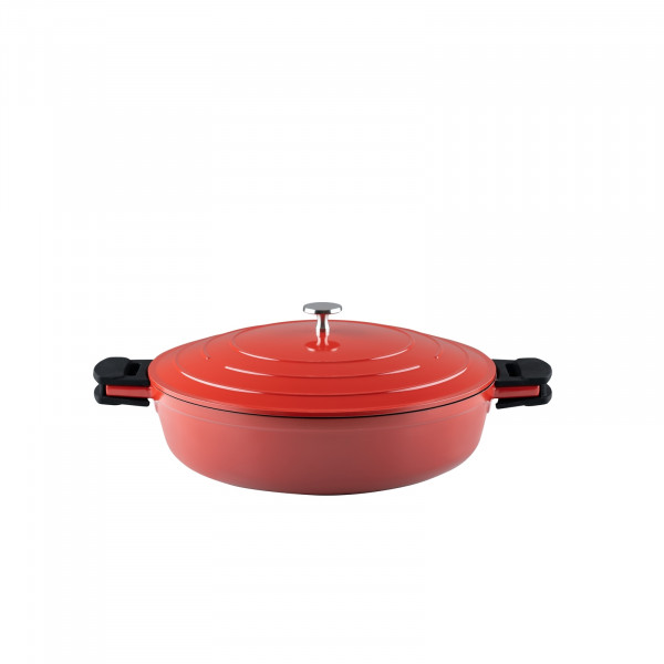 Kelomat Keramika Red Schmorpfanne mit Deckel