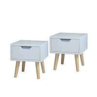 HTI-Living Thekla Weiß Nachttisch 1 Schublade 2er-Set HTI-Living Thekla Weiß Nachttisch 1 Schublade 2er-Set