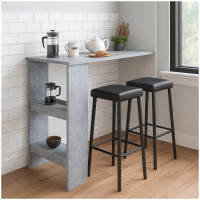 HTI-Living modern mit Ablagefächern in Beton Bartisch mit Stauraum HTI-Living modern mit Ablagefächern in Beton Bartisch mit Stauraum