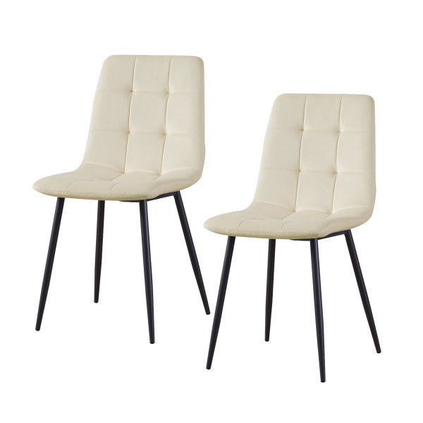 HTI-Living Mesa Velvet Creme Stuhl