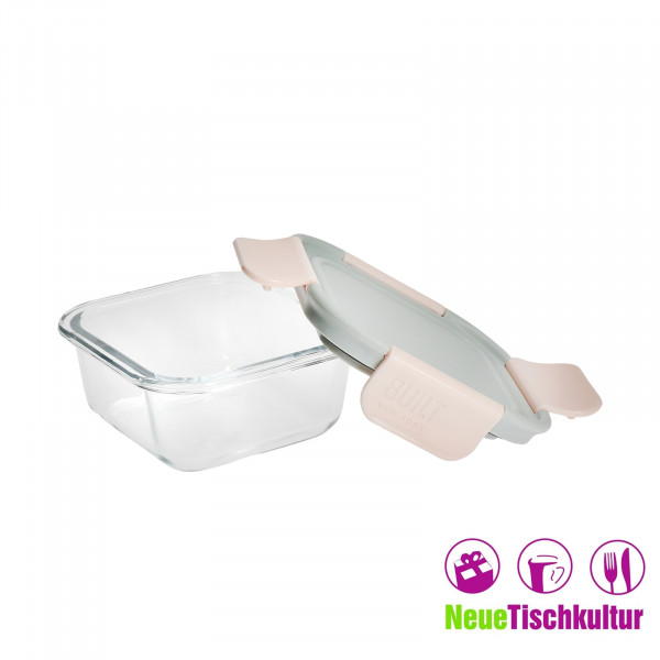 neuetischkultur Glas/Kunststoff Lunchbox rechteckig, 300 ml