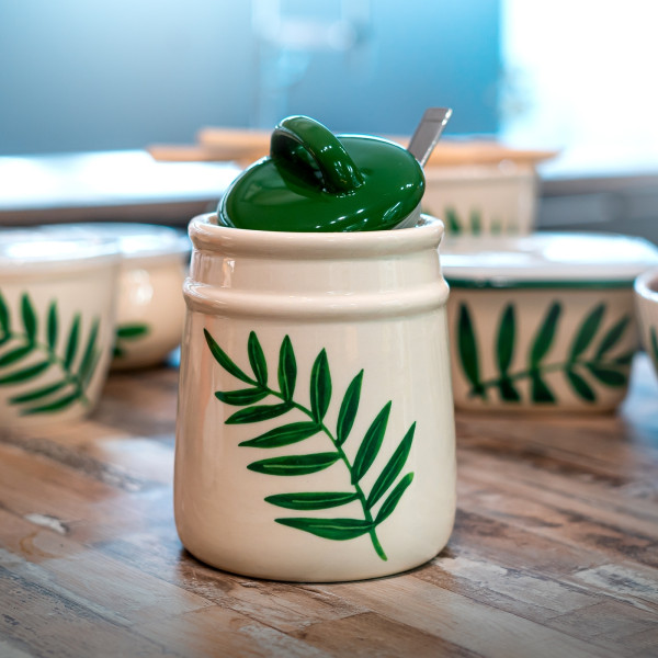 Neuetischkultur Olivenzweig Lebensmitteldose im Landhausstil 11 x 16 cm