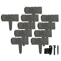 HTI-Living Steinoptik 10-teilig Grau Rasenkante Nessa Solar HTI-Living Steinoptik 10-teilig Grau Rasenkante Nessa Solar