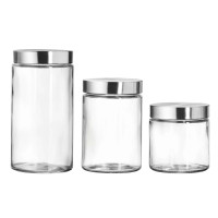 RITZENHOFF  BREKER mit Edelstahldeckel Vorratsgläser 3er Set RITZENHOFF  BREKER mit Edelstahldeckel Vorratsgläser 3er Set