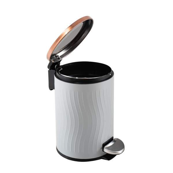 HTI-Living Jannik 3 Liter Grau Kupfer Kosmetikeimer