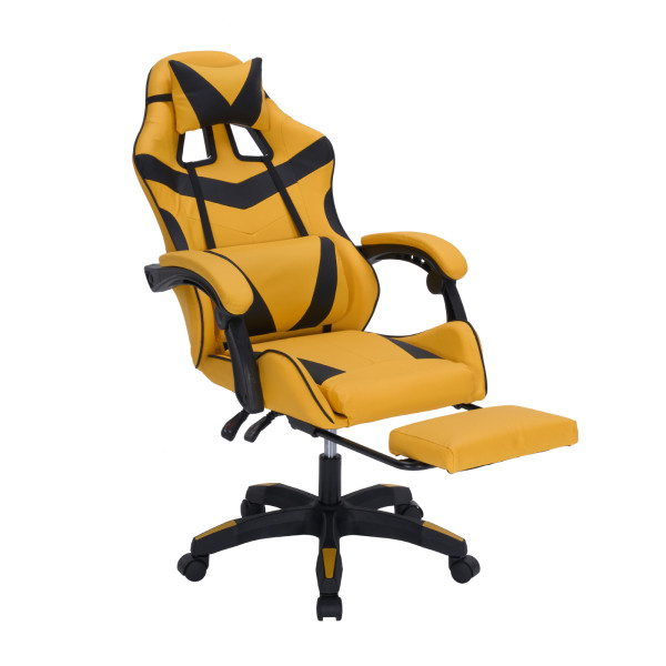 HTI-Living Krit Eco Gelb-Schwarz Gaming Stuhl