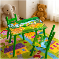 Vorschau: HTI-Living Sitzgruppe Dino Motiv bunt aus MDF Kindertisch mit Stühlen Kinder Vorschau: HTI-Living Sitzgruppe Dino Motiv bunt aus MDF Kindertisch mit Stühlen Kinder