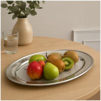 neuetischkultur 45 x 29 cm – Ideal für Obst, Käse, Gebäck uvm Elegante Servierplatte oval aus Edelst neuetischkultur 45 x 29 cm – Ideal für Obst, Käse, Gebäck uvm Elegante Servierplatte oval aus Edelst