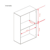 Vorschau: HTI-Living Nina Weiß-Artisaneiche Kommode mit 2 Regalfächern Vorschau: HTI-Living Nina Weiß-Artisaneiche Kommode mit 2 Regalfächern