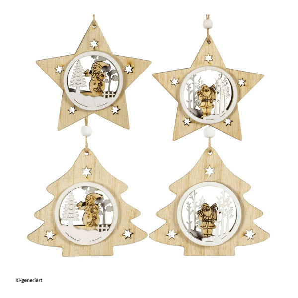 Baumschmuck 10cm 4er Set
