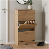 HTI-Living schmaler Schuhschrank für kleine Flure Schuhkipper mit drei Kippfächern HTI-Living schmaler Schuhschrank für kleine Flure Schuhkipper mit drei Kippfächern