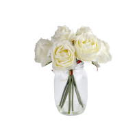 HTI-Living Weiß Rosenstrauß mit Vase HTI-Living Weiß Rosenstrauß mit Vase