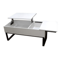 Vorschau: HTI-Living mit Stauraum Weiß Couchtisch höhenverstellbar Vorschau: HTI-Living mit Stauraum Weiß Couchtisch höhenverstellbar