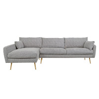 HTI-Living Webstoff Grau links Ecksofa Antonius HTI-Living Webstoff Grau links Ecksofa Antonius