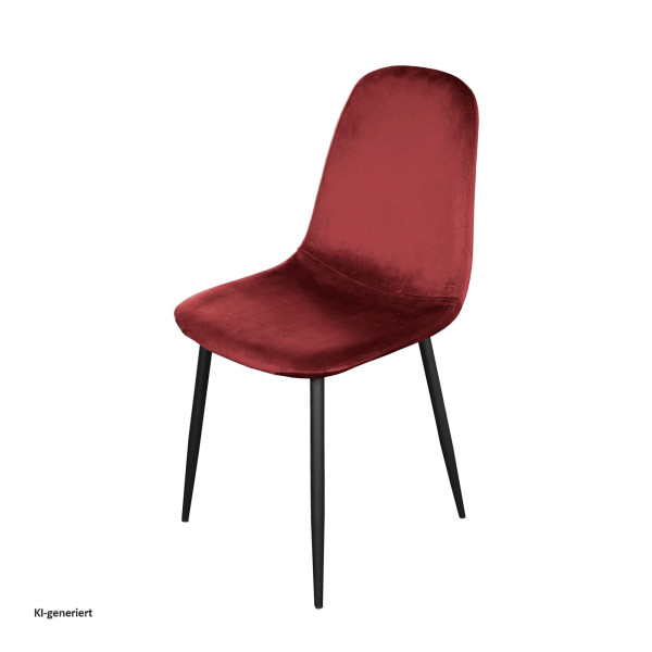 Stuhl Savannah Velvet Rot