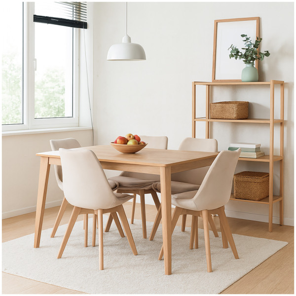 HTI-Living Atlanta Creme Esszimmerstuhl Samt 4er Set