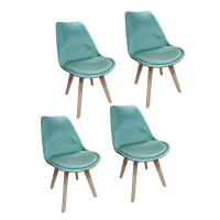 HTI-Living Atlanta Türkis Esszimmerstuhl Samt 4er Set HTI-Living Atlanta Türkis Esszimmerstuhl Samt 4er Set